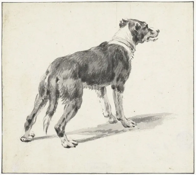 Staande hond, naar rechts Wall Art by Pieter van Bloemen - High-Resolution Digital Print