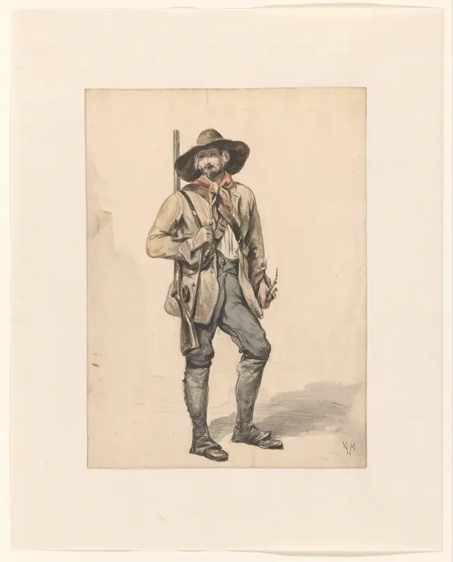 Staande jager Wall Art by Anton Mauve - High-Resolution Digital Print