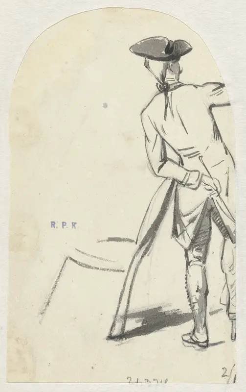 Staande jongeman, op de rug gezien (Ferdinand Huyck?) Wall Art by David Bles - High-Resolution Digital Print