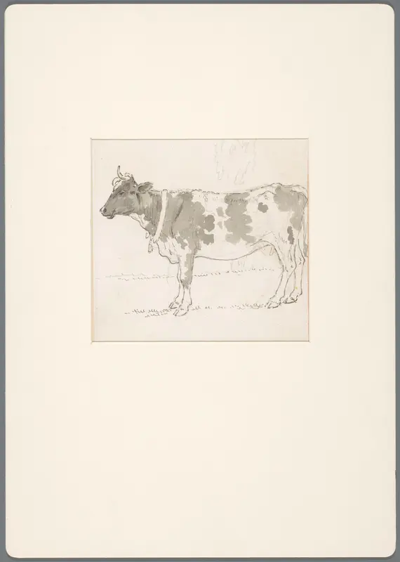 Staande koe, met een klok om de hals Wall Art by David Alphonse de Sandoz-Rollin - High-Resolution Digital Print