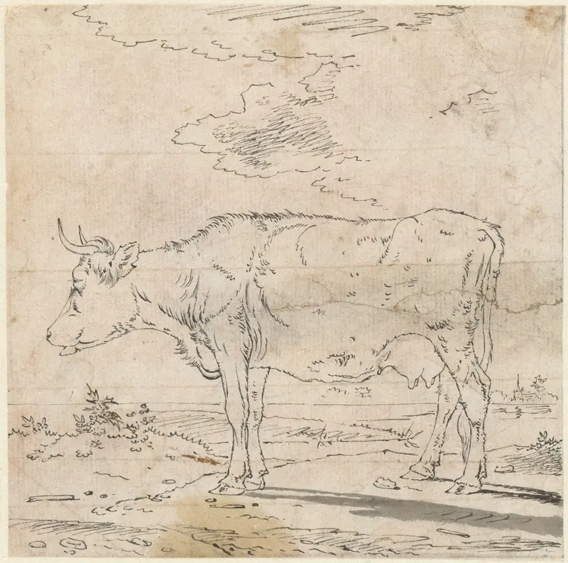 Staande koe, naar links Wall Art by Pieter Janson - High-Resolution Digital Print