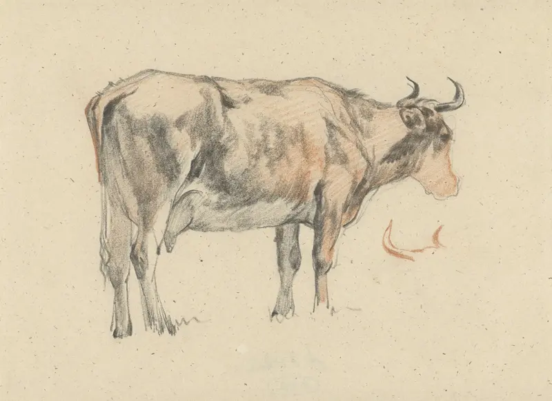 Staande koe, naar rechts Wall Art by Guillaume Anne van der Brugghen - High-Resolution Digital Print