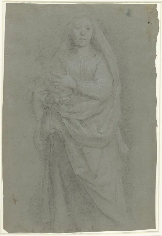 Staande Madonna met kind Wall Art by Unknown - High-Resolution Digital Print