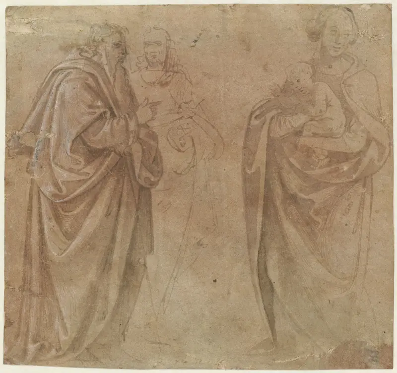 Staande Madonna met twee heiligen Wall Art by Bartolommeo (Fra) - High-Resolution Digital Print