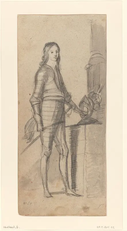 Staande man in harnas Wall Art by Gerard van Honthorst - High-Resolution Digital Print
