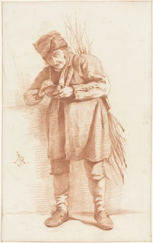 Staande man met een pijp en een takkenbos Wall Art by Abraham Johannes Ruytenschildt - High-Resolution Digital Print