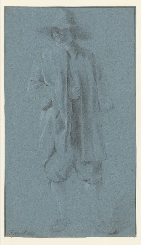 Staande man met hoed Wall Art by Unknown - High-Resolution Digital Print