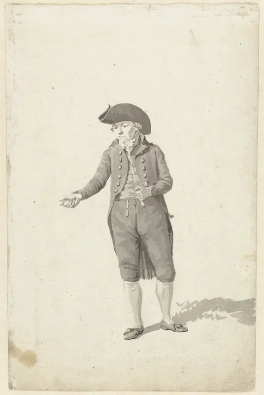 Staande man met pijp Wall Art by anonymous - High-Resolution Digital Print