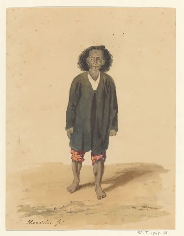 Staande man van Kisar (Oost-Indonesië) Wall Art by Ernest Alfred Hardouin - High-Resolution Digital Print