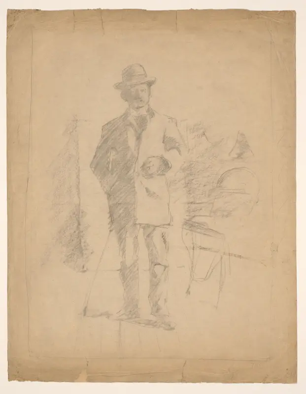 Staande man van voren gezien Wall Art by Willem Witsen - High-Resolution Digital Print