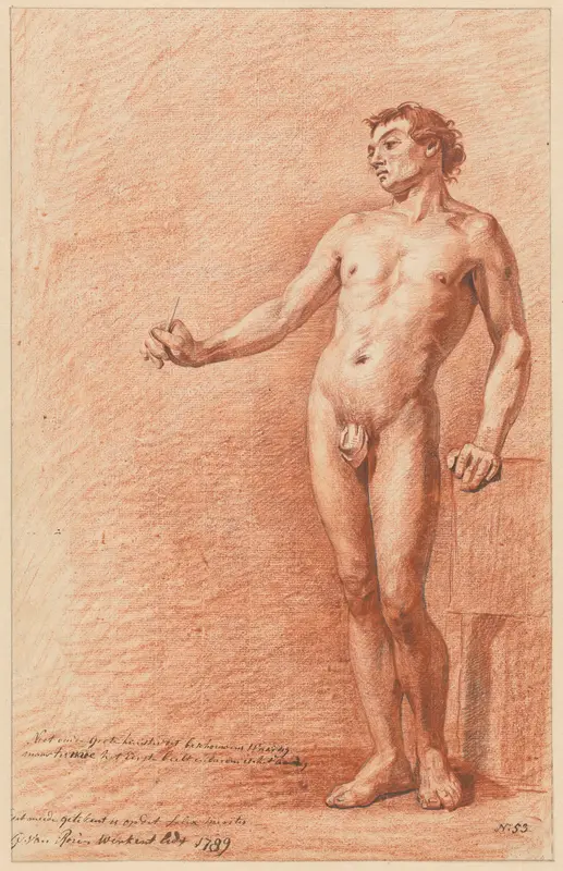 Staande naakte man Wall Art by Unknown - High-Resolution Digital Print