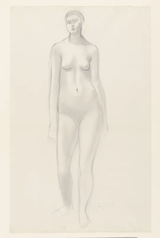 Staande naakte vrouw Wall Art by André Derain - High-Resolution Digital Print