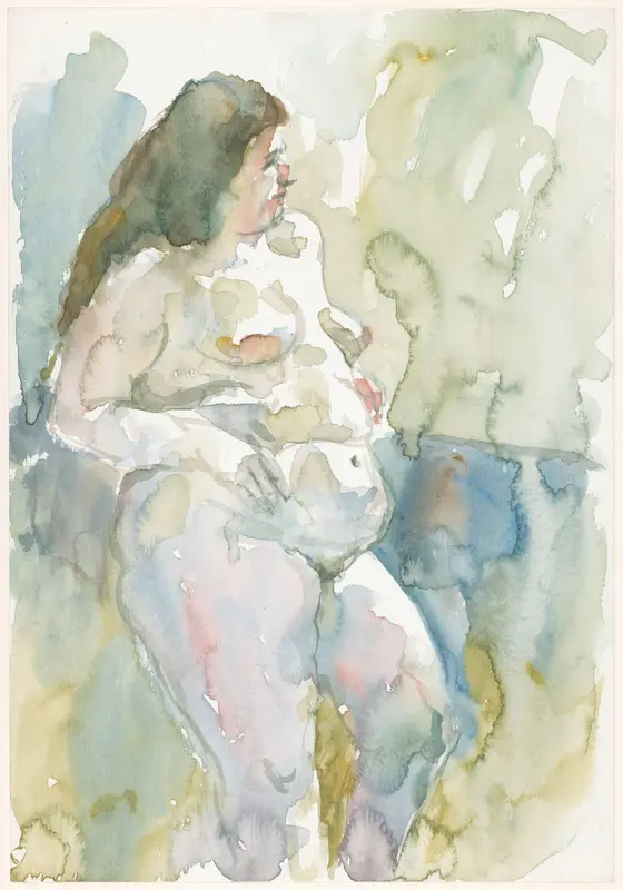 Staande naakte vrouw Wall Art by Jaap Nieuwenhuis - High-Resolution Digital Print