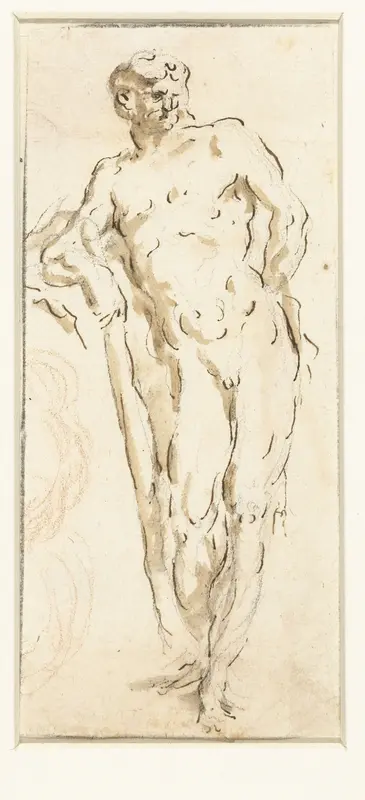 Staande Neptunus met drietand in de rechterhand Wall Art by Unknown - High-Resolution Digital Print