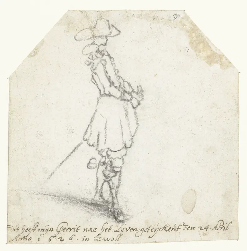 Staande officier, in profiel naar rechts Wall Art by Unknown - High-Resolution Digital Print