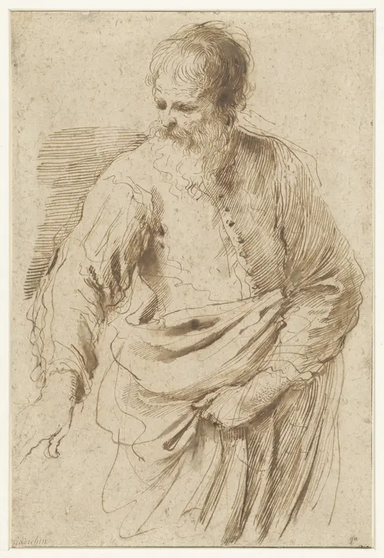 Staande oude man Wall Art by Unknown - High-Resolution Digital Print