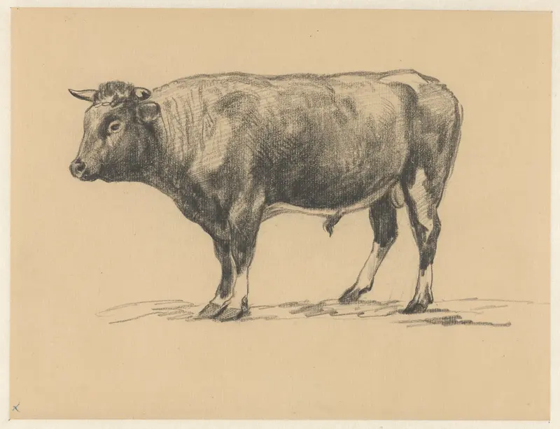 Staande stier, naar links Wall Art by Guillaume Anne van der Brugghen - High-Resolution Digital Print