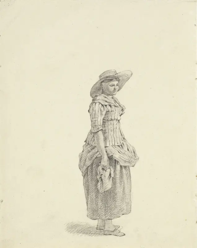 Staande vrouw Wall Art by Pieter van Loon - High-Resolution Digital Print