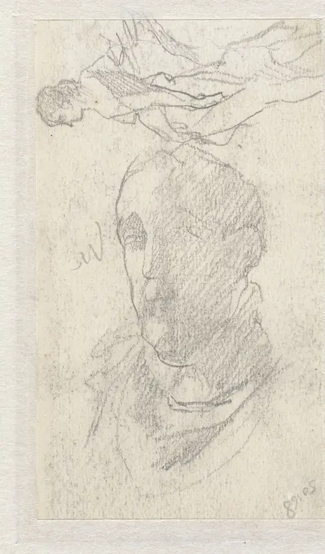 Staande vrouw en hoofd van een man Wall Art by Jacob Maris - High-Resolution Digital Print