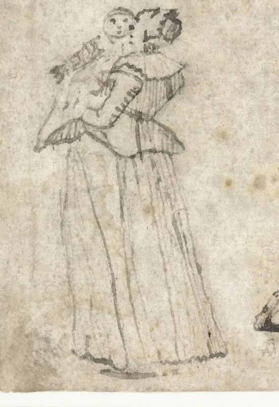 Staande vrouw met een kind in de armen Wall Art by Gesina ter Borch - High-Resolution Digital Print
