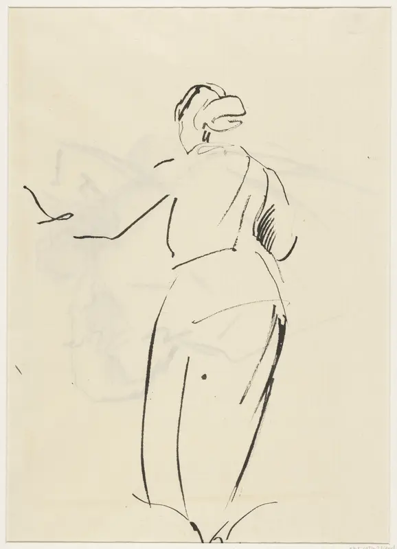 Staande vrouw, naar buiten kijkend Wall Art by Rik Wouters - High-Resolution Digital Print