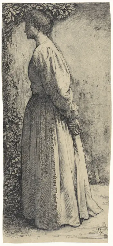 Staande vrouw, van opzij Wall Art by Richard Nicolaüs Roland Holst - High-Resolution Digital Print