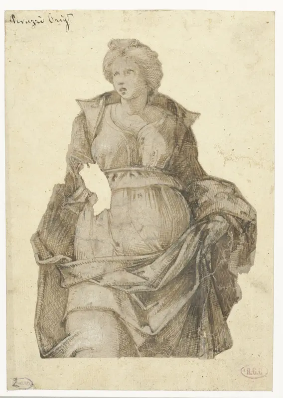 Staande vrouwenfiguur Wall Art by Unknown - High-Resolution Digital Print