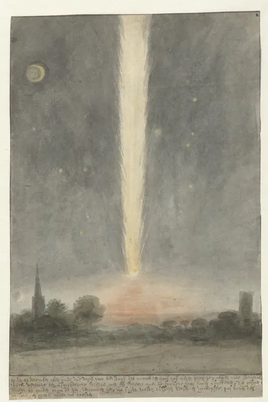 Staartster boven Beverwijk, 1680 Wall Art by Unknown - High-Resolution Digital Print
