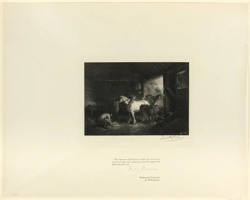 Stable Interior, from Old English Masters