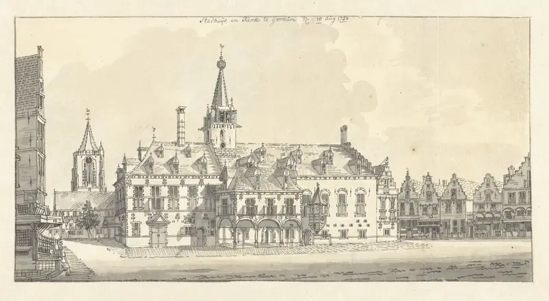 Stadhuis en kerk van Gorinchem Wall Art by Jan de Beijer - High-Resolution Digital Print