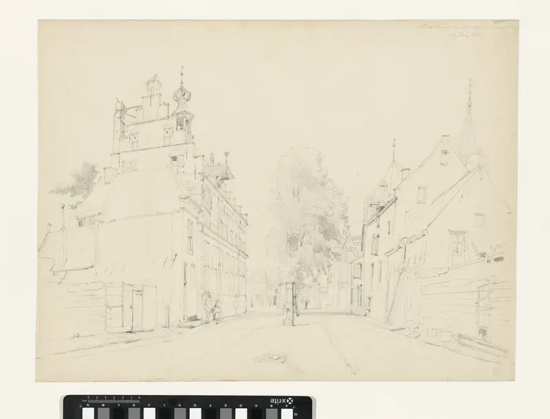 Stadhuis en Markt te Naarden Wall Art by Cornelis Springer - High-Resolution Digital Print