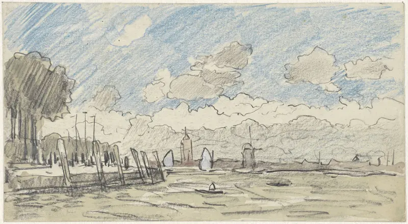Stadje aan het water Wall Art by Adolf le Comte - High-Resolution Digital Print
