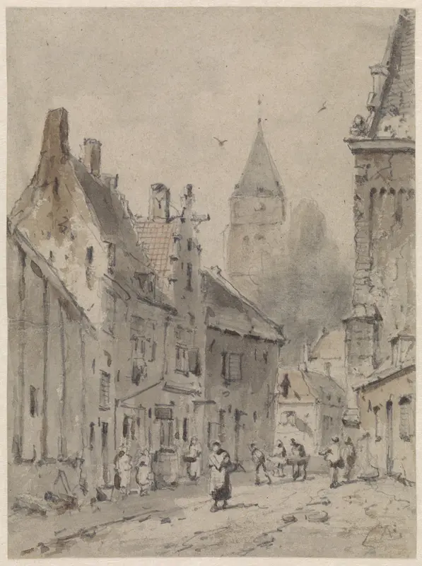 Stadsgezicht Wall Art by Adrianus Eversen - High-Resolution Digital Print