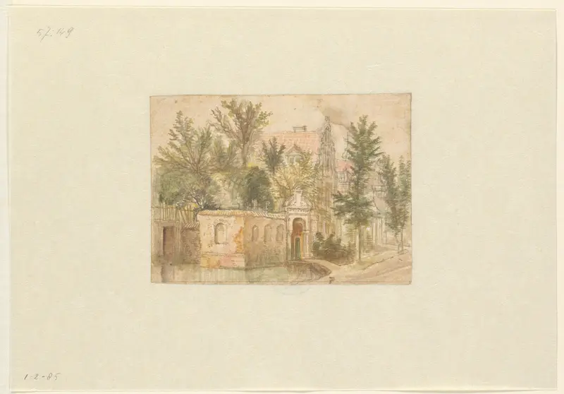 Stadshuizen boven een gracht Wall Art by Jan Griffier (I) - High-Resolution Digital Print
