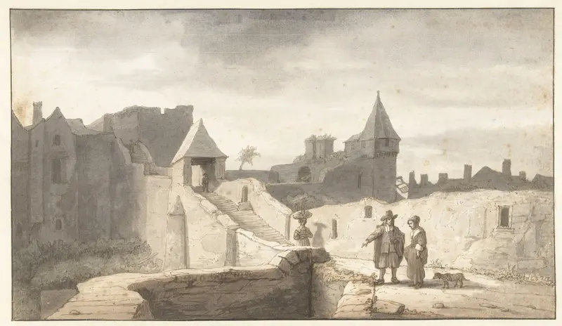 Stadsmuur bij de Erdre te Nantes Wall Art by Lambert Doomer - High-Resolution Digital Print