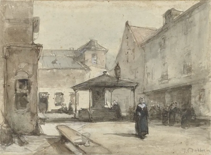 Stadspleintje Wall Art by Unknown - High-Resolution Digital Print