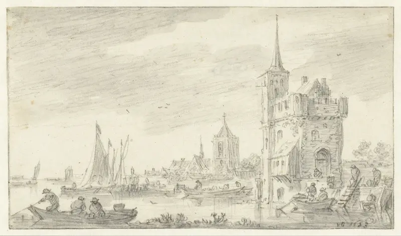 Stadspoort aan de stadswal Wall Art by Jan van Goyen - High-Resolution Digital Print