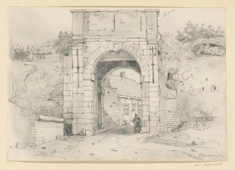 Stadspoort te Arnemuiden Wall Art by Willem Anthonie van Deventer - High-Resolution Digital Print