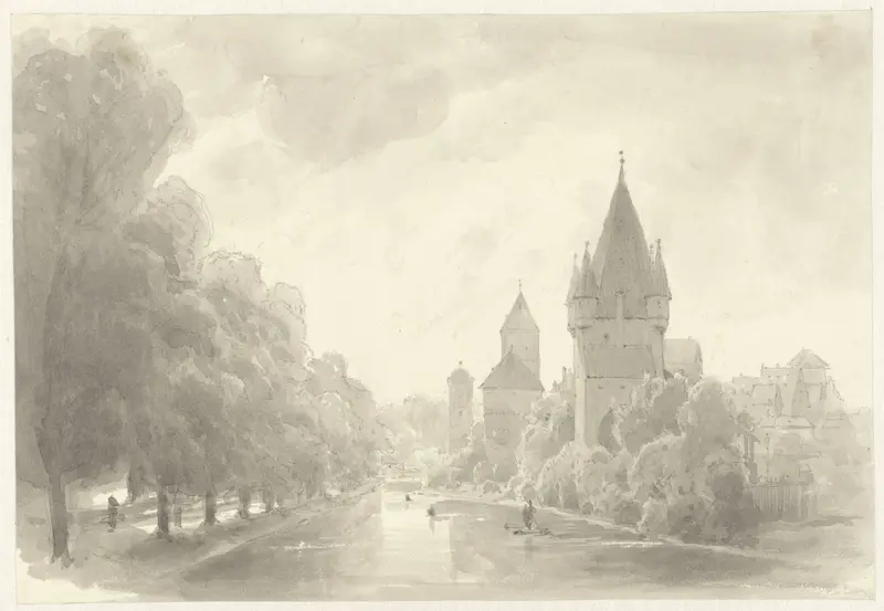 Stadswal met torens Wall Art by Unknown - High-Resolution Digital Print