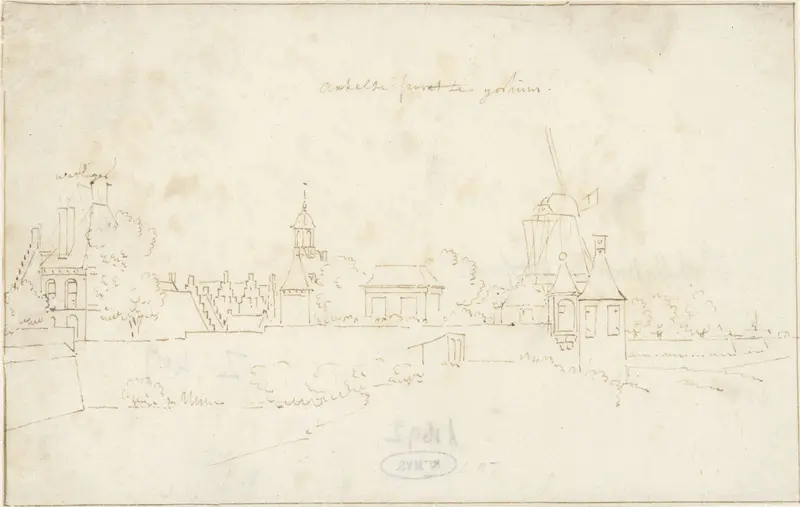 Stadswallen van Gorinchem met een molen en de Arkelse poort Wall Art by Cornelis Pronk - High-Resolution Digital Print
