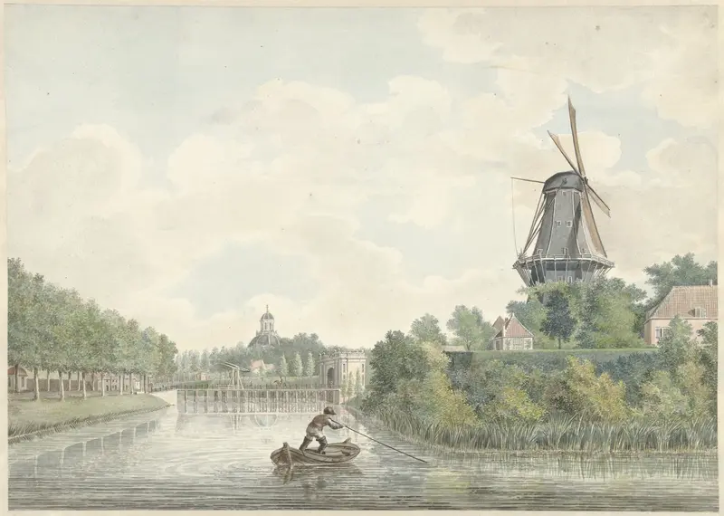 Stadswallen van Middelburg met de Koepoort, de Oostkerk en een molen Wall Art by anonymous - High-Resolution Digital Print