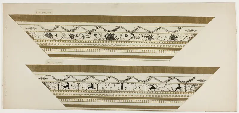 Stag and Flower Pattern Frame (side frame section)