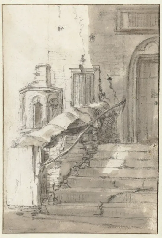 Stairs of the Sint-Elisabeth Gasthuis in Amsterdam Wall Art by Unknown - High-Resolution Digital Print