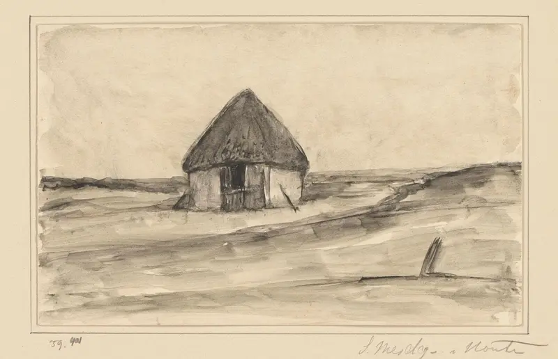 Stal of schaapskooi in landschap Wall Art by Sientje Mesdag-van Houten - High-Resolution Digital Print