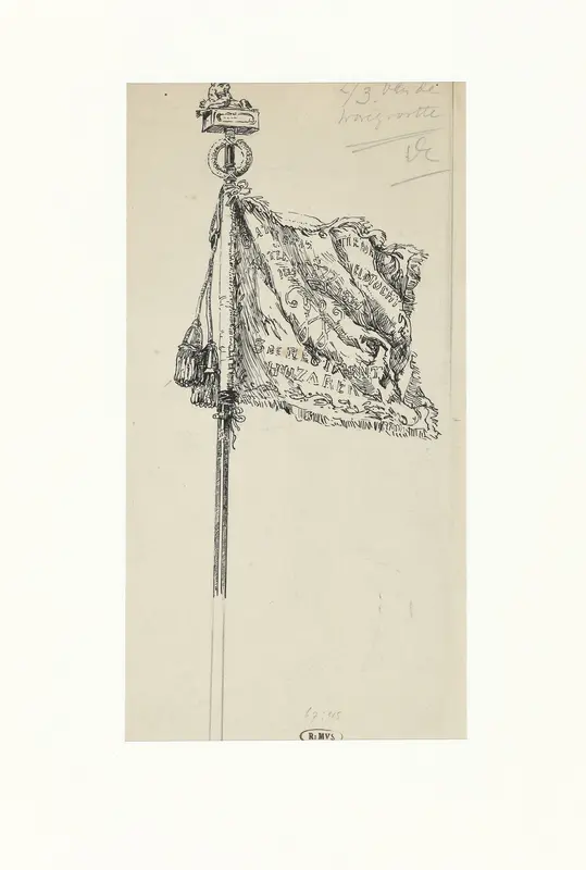 Standaard van het Derde Regiment Huzaren Wall Art by Jan Hoynck van Papendrecht - High-Resolution Digital Print