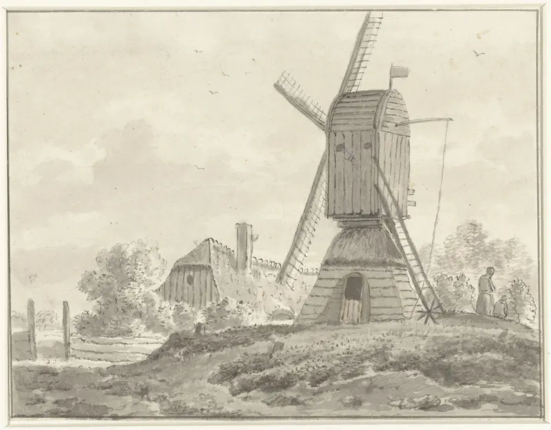 Standaardmolen en boerderij Wall Art by anonymous - High-Resolution Digital Print