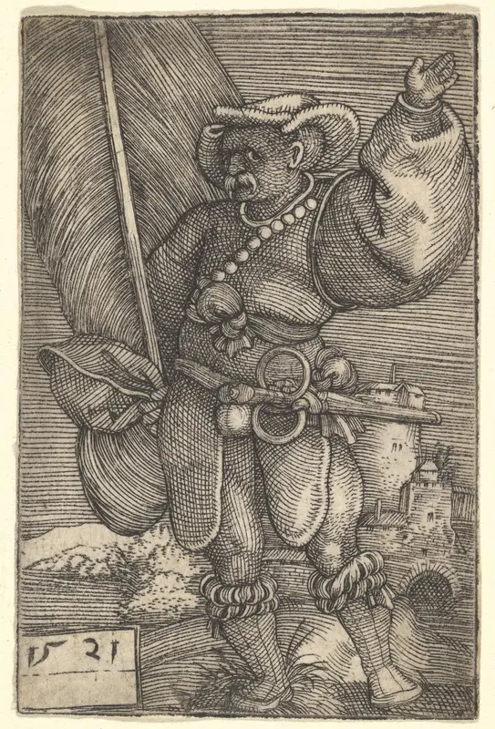 Standard Bearer with Raised Left Hand Wall Art by Barthel Beham - High-Resolution Digital Print
