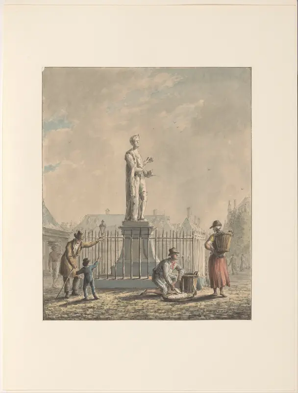 Standbeeld van Laurens Jansz. Coster te Haarlem Wall Art by Johannes Jelgerhuis - High-Resolution Digital Print