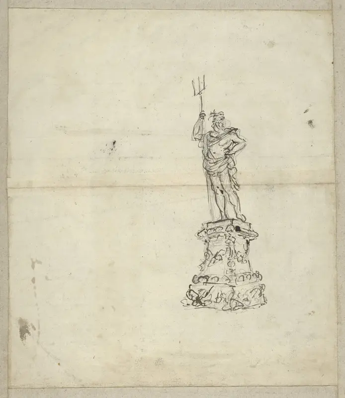 Standbeeld van Neptunus Wall Art by Elias van Nijmegen - High-Resolution Digital Print