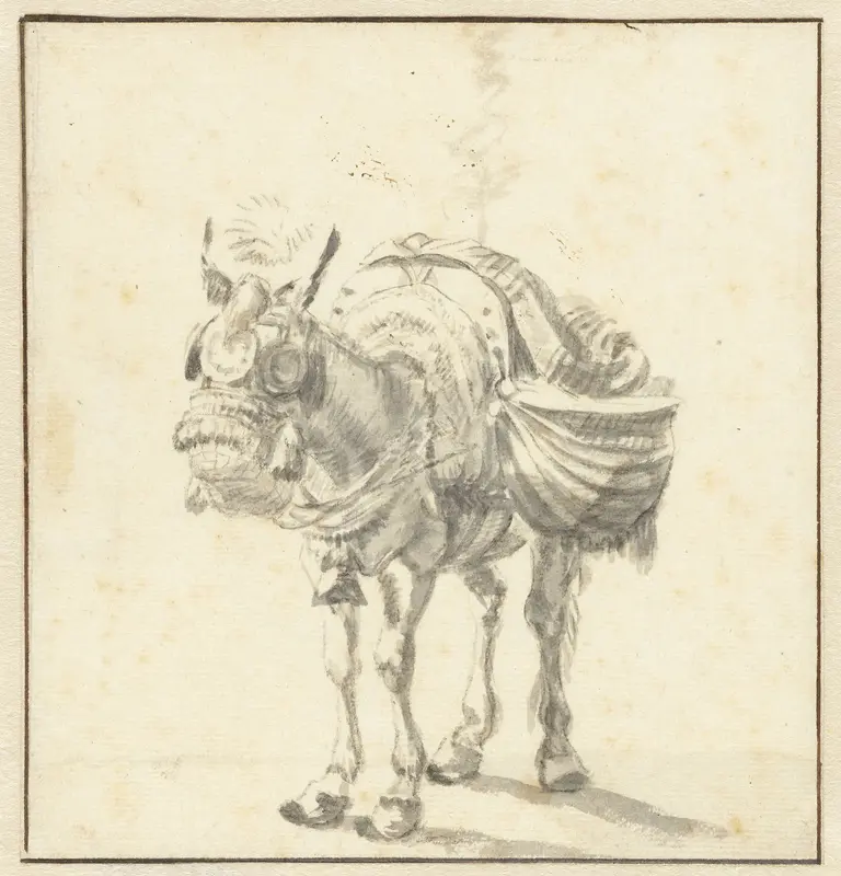 Standing Donkey Wall Art by Karel du Jardin - High-Resolution Digital Print